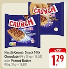 Aktuelles Crunch Snack Milk Chocolate oder Peanut Butter Angebot bei EDEKA in Mannheim ab 1,29 €