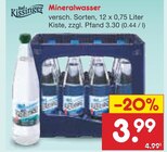 Mineralwasser im Angebot bei Netto Marken-Discount in Reutlingen Mineralwasser Angebote von Bad Kissinger bei Netto Marken-Discount Reutlingen für 3,99 €