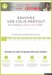 Prospectus Relais Colis à Bourg-lès-Valence, "Envoyez vos colis partout en France", 1 page, 01/01/2024 - 31/12/2024