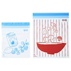 Beutel, wiederverschließbar gemustert blau/rot im IKEA Prospekt Beutel, wiederverschließbar gemustert blau/rot von ISTAD im aktuellen IKEA Prospekt für 2,99 €