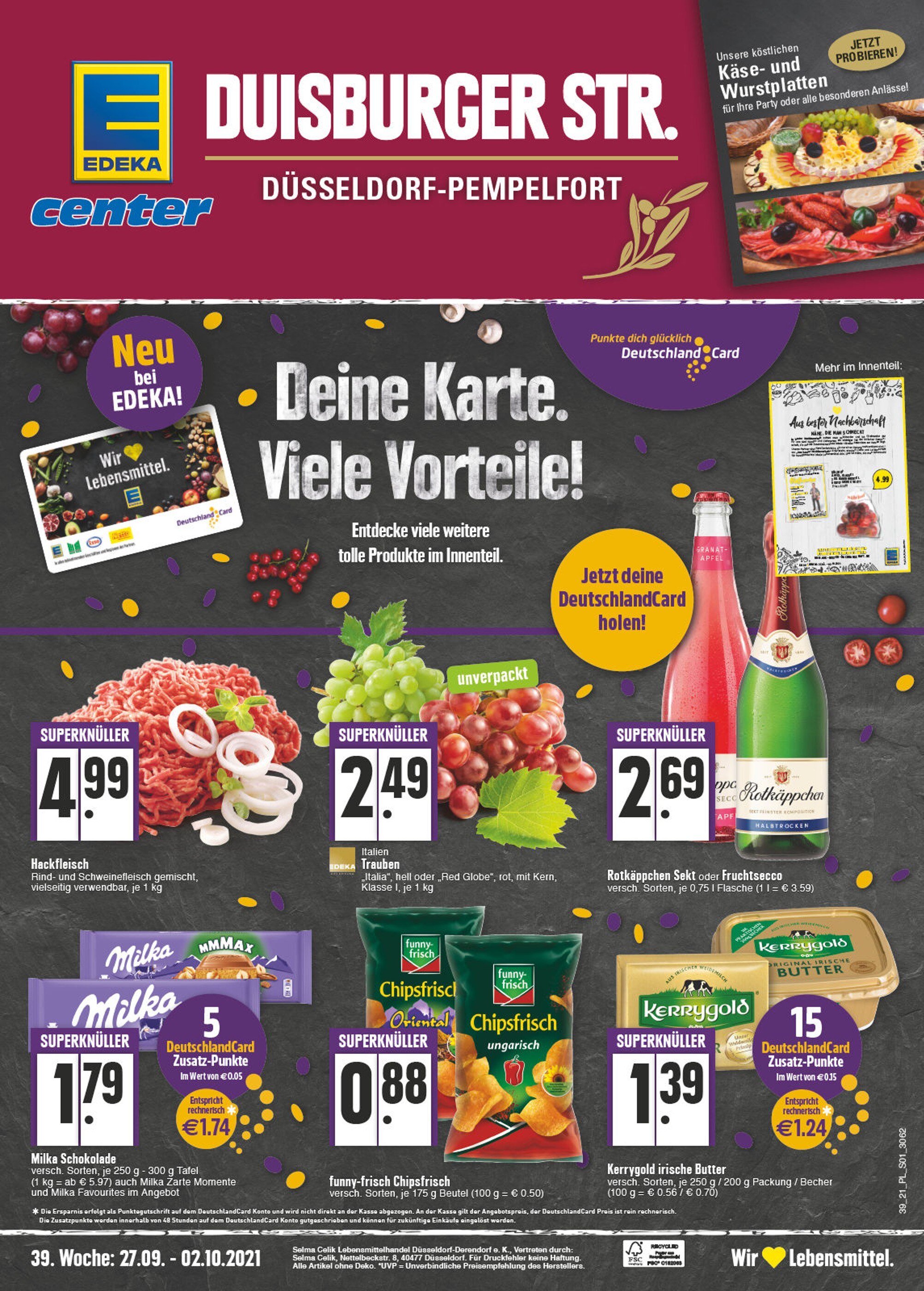 EDEKA Prospekt für Düsseldorf mit 24 Seiten EDEKA Prospekt für Düsseldorf: "Aktuelle Angebote", 24 Seiten, 27.09.2021 - 02.10.2021