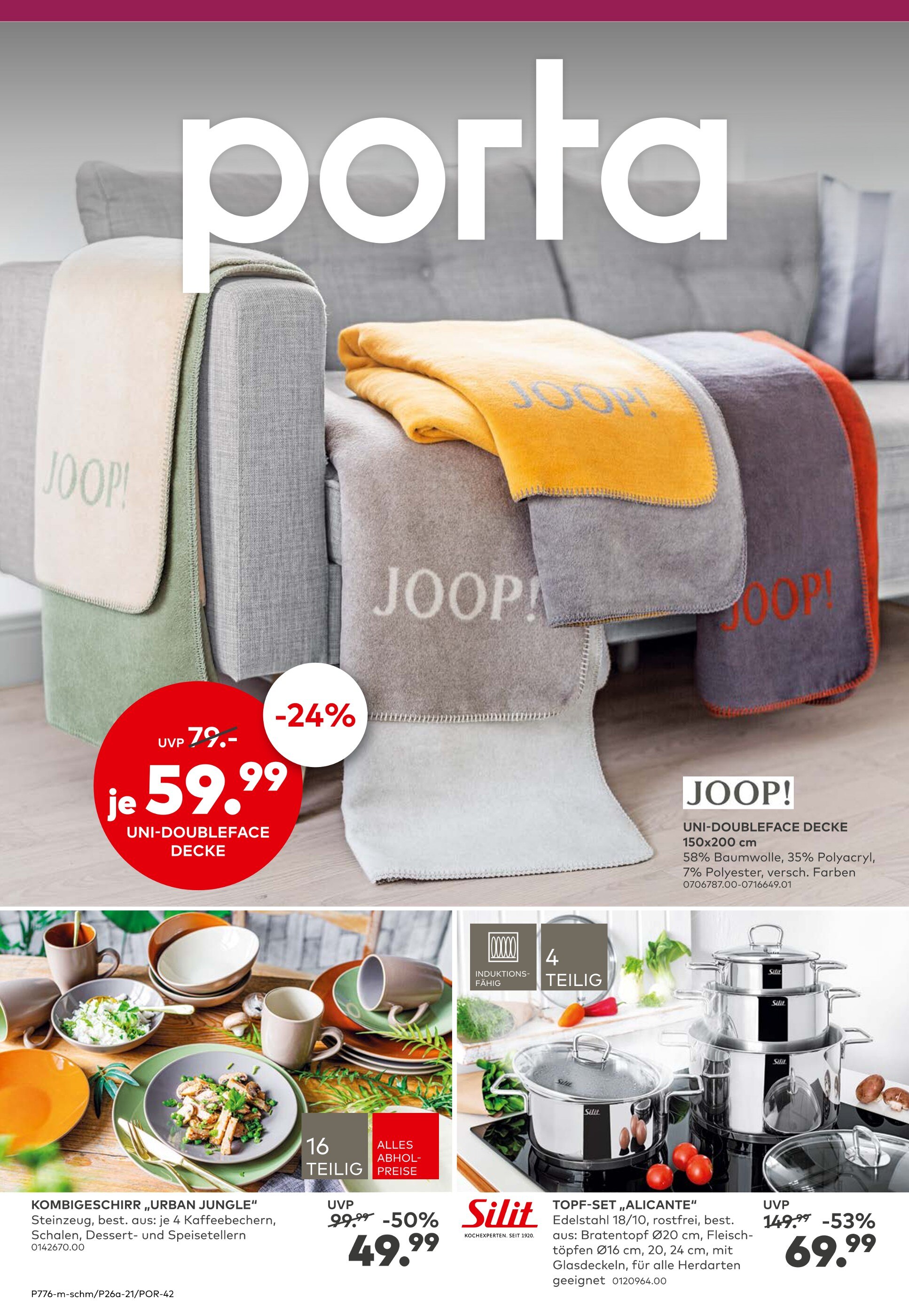 porta Möbel Prospekt für Düren mit 8 Seiten porta Möbel Prospekt für Düren: "25% AUF MÖBEL UND TEPPICHE", 8 Seiten, 04.10.2021 - 17.10.2021