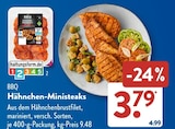 Hähnchen-Ministeaks von BBQ für 3,79 € bei ALDI SÜD im Angebot Hähnchen-Ministeaks von BBQ im aktuellen ALDI SÜD Prospekt