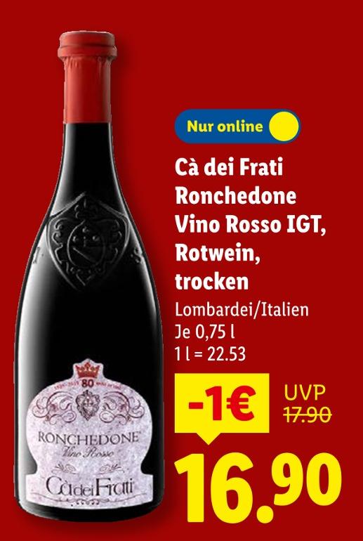 Ronchedone Vino Rosso IGT, Rotwein, trocken