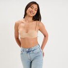 Soutien-gorge bandeau microfibre beige femme en promo chez La Halle Amiens à 10,99 €