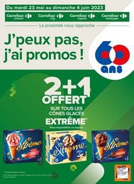 Catalogue Carrefour Proximité avec 8 pages de promos Prospectus Carrefour Proximité, "J'peux pas, j'ai promos !", pages, 23/05/2023 - 04/06/2023