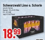 Trinkgut Hattingen - Schwarzwald Limo o. Schorle Angebot im Prospekt Schwarzwald Limo o. Schorle bei Trinkgut im Hattingen Prospekt für 18,99 €