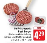 EDEKA - Beef Burger Angebot im Prospekt Beef Burger bei EDEKA im Prospekt "" für 4,29 €
