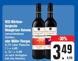 Rotwein oder Müller-Thurgau Angebote von WZG Württembergische Weingärtner bei E center Weiden für 3,49 €