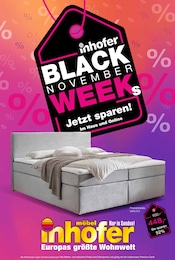 Aktueller Möbel Inhofer Prospekt mit Black Friday, "BLACK NOVEMBER WEEKS", Seite 1