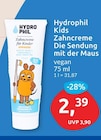 Kids Zahncreme Die Sendung mit der Maus von Hydrophil für 2,39 € bei budni im Angebot Kids Zahncreme Die Sendung mit der Maus von Hydrophil im aktuellen budni Prospekt