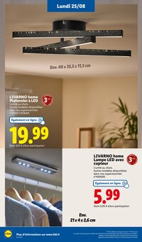 Promo Plafonnier dans le catalogue Lidl du moment à la page 54
