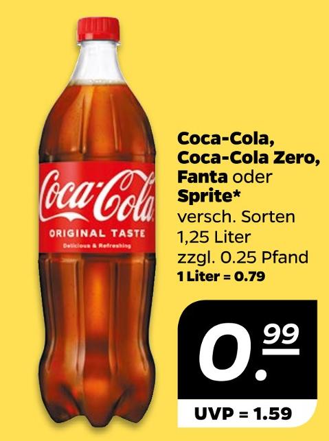 Coca-Cola, Coca-Cola Zero, Fanta oder Sprite