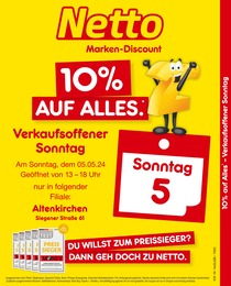 Netto Marken-Discount Prospekt für Altenkirchen: "10% auf alles", 2 Seiten, 05.05.2024 - 05.05.2024