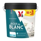 Peinture murs plafonds et boiseries éclat de blanc V33 blanc mat 10L + 20% gratuit en promo chez Castorama Levallois-Perret à 79,90 €