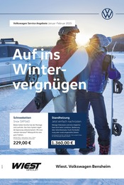 Aktueller Volkswagen Prospekt mit Holz, "Auf ins Wintervergnügen", Seite 1