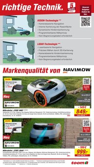 Rasenmäher-Roboter Angebot im toom Baumarkt Prospekt, gültig von 04.04.2026 bis 10.04.2026 Rasenmäher-Roboter Angebot im aktuellen toom Baumarkt Prospekt auf Seite 21