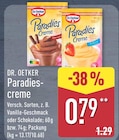 Paradies Creme Vanille-Geschmack von Dr. Oetker im aktuellen ALDI Nord Prospekt