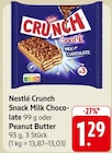 Aktuelles Crunch Snack Milk Chocolate oder Peanut Butter Angebot bei E center in Heilbronn ab 1,29 €