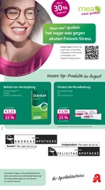 Aktueller mea - meine apotheke Apotheken Prospekt in Heroldsberg und Umgebung, "Unsere August-Angebote" mit 4 Seiten, 01.08.2025 - 31.08.2025