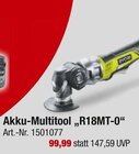 Aktuelles Akku-Multitool „R18MT-0“ Angebot bei toom Baumarkt in Chemnitz ab 99,99 €