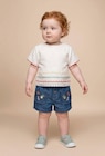Short brodé en chambray de coton - Monoprix Margaret Short brodé en chambray de coton à 7,99 € dans le catalogue Monoprix Margaret
