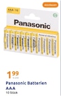 Batterien AAA im Angebot bei Action in Göppingen Batterien AAA Angebote von Panasonic bei Action Göppingen für 1,99 €