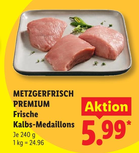 Frische Kalbs-Medaillons