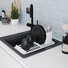 Promo Évier(w) de cuisine en composite de quartz noir 1 bac à encastrer GoodHome Romesco à 139,00 € dans le catalogue Castorama à Villemomble