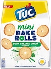 Mini Bake Rolls Sour Cream & Onion von Tuc für 1,69 € bei REWE im Angebot Mini Bake Rolls Sour Cream & Onion von Tuc im aktuellen REWE Prospekt