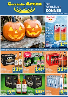 Coca Cola im aktuellen Getränke Arena Prospekt (Essen) Coca Cola im Getränke Arena Prospekt "DIE GETRÄNKEKÖNNER" mit 4 Seiten (Essen)