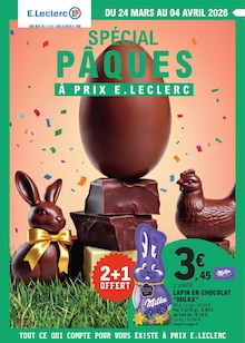 Catalogue E.Leclerc de la semaine 13, "SPÉCIAL PÂQUES À PRIX E.LECLERC", page 1, 24/03/2026 - 04/04/2026 Prospectus E.Leclerc en cours, "SPÉCIAL PÂQUES À PRIX E.LECLERC", page 1 sur 80