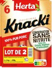 SAUCISSES KNACKI 100% PORC CONSERVATION SANS NITRITE HERTA dans le catalogue Super U