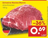 Schweine-Nacken/Kamm bei Netto Marken-Discount im Pfeffenhausen Prospekt für 0,69 €