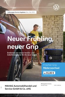 Ganzjahresreifen im Volkswagen Prospekt "Neuer Frühling, neuer Grip" mit 1 Seiten (München)