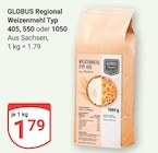 Regional Weizenmehl Typ 405 im Angebot bei GLOBUS in Jena Regional Weizenmehl Typ 405 Angebote von Globus bei GLOBUS Jena für 1,79 €