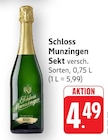 Sekt Angebote von Schloss Munzingen bei EDEKA Offenburg für 4,49 €