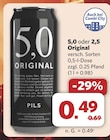 Aktuelle Bier Angebote bei combi in Dülmen Aktuelles 5,0 oder 2,5 Original Angebot bei combi in Dülmen ab 0,49 €