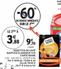 Dosettes de café souples classique n°5 - Carte Noire - Intermarché à Ivry-sur-Seine Dosettes de café souples classique n°5 - Carte Noire en promo chez Intermarché Ivry-sur-Seine à 3,88 €