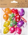 Kunststoffeier zum Aufhängen, bunt gemustert (30 mm) bei dm-drogerie markt im Ahlen Prospekt für 2,55 €