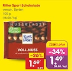 Schokolade Angebote von Ritter Sport bei Netto Marken-Discount Schwerin für 1,49 €