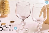 Verres à pied Matignon 19 cl ou 23 cl en promo chez Carrefour Clichy-sous-Bois à 6,49 €