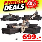 Aktuelles Edge Ecksofa Angebot bei Seats and Sofas in Moers ab 699,00 €