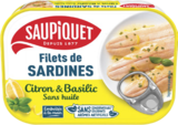 Filet de sardines citron basilic sans arêtes - SAUPIQUET - Monoprix Boulogne les Passages à Boulogne-Billancourt Filet de sardines citron basilic sans arêtes - SAUPIQUET en promo chez Monoprix Boulogne les Passages Boulogne-Billancourt à 2,36 €