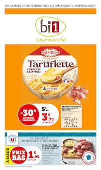 Prospectus Bi1 à Saint-Fargeau, "bi1 supermarché", 28 pages de promos valables du 27/12/2025 au 31/12/2025