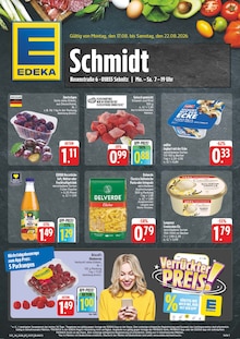 EDEKA Prospekt der Woche "Wir lieben Lebensmittel!" Seite 1, 17.08.2026 bis 22.08.2026 für Sebnitz Aktueller EDEKA Prospekt "Wir lieben Lebensmittel!" Seite 1 von 8 Seiten für Sebnitz