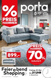 Couch im porta Möbel Prospekt in Lemgo Aktueller porta Möbel Prospekt mit Couch, "PREIS HAMMER", Seite 1