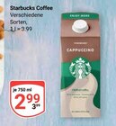 Cappuccino Angebote von Starbucks bei GLOBUS Amberg für 2,99 €
