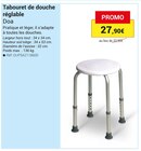 Tabouret de douche réglable en promo chez Technicien de Santé Neuilly-sur-Seine à 27,90 €