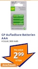 Aufladbare Batterien AAA Angebote von GP bei Action Dorsten für 2,99 €